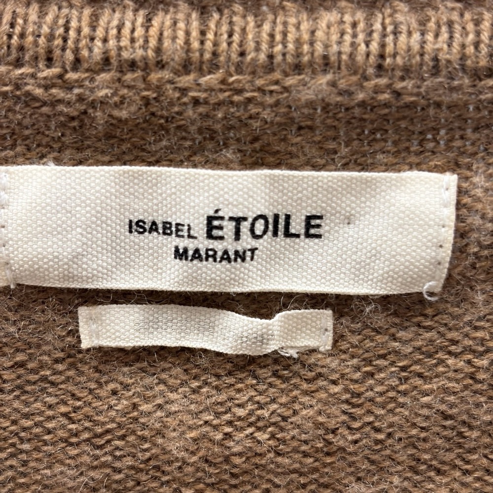 Isabel Etoile Marant Womens 34 Sweater Cropped Brown Mocha Wool/Cotton Blend - Picture 9 of 11
